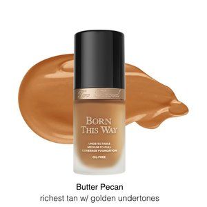 TOO FACED Born This Way Undetectable Medium to Full Foundation in Butter Pecan